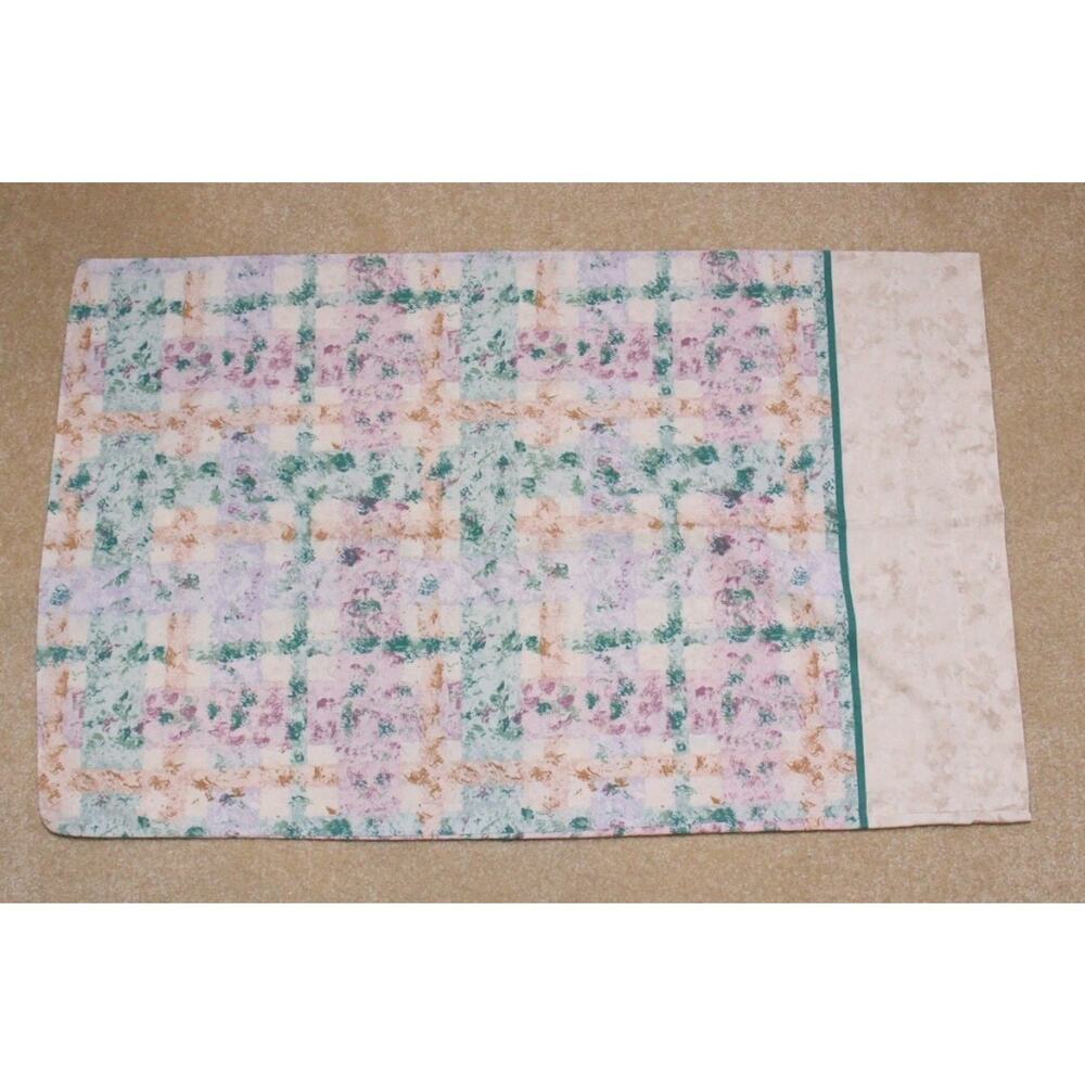 Cannon Mills Pillowcase Beige Multicolor Abstract Standard Size Cotton Blend